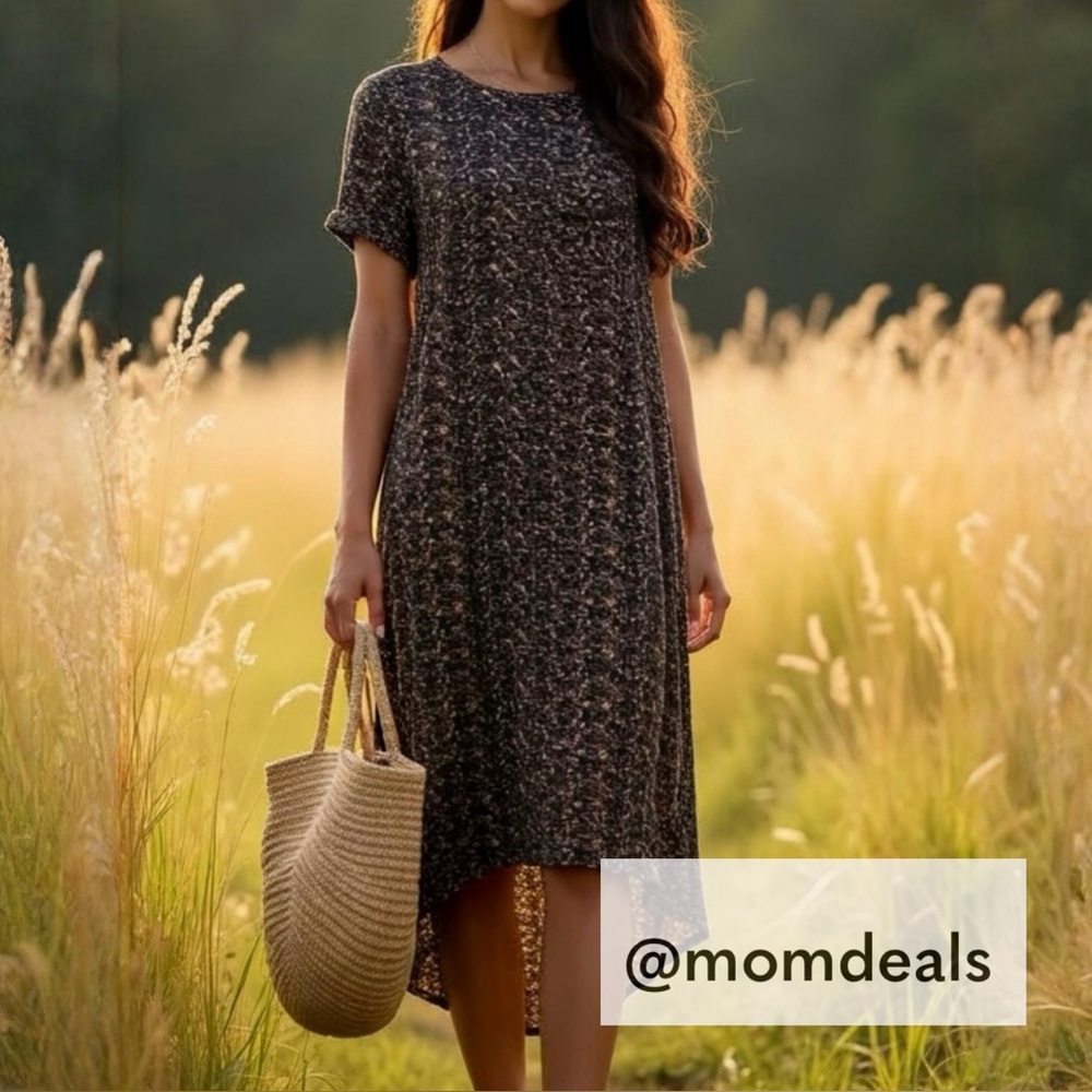 LulaRoe Carly Swing Dress Front Pocket Loose & Relaxed Fit Stretchy NWT 2-4
